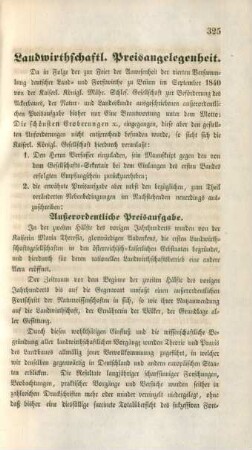 Landwirthschaftl. Preisangelegenheiten.