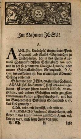 Johann Caspar Wetzels Hymnopœographia, oder Historische Lebens-Beschreibung der berühmtesten Lieder-Dichter. Vierter Theil