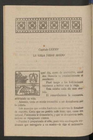 Capítulo LXXXIV - La vieja tiene miedo