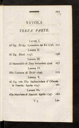293-301, Tavola Terza Parte.
