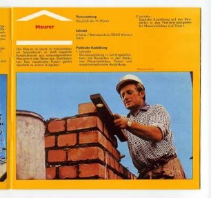 Prospekt: SDAG Wismut, Bau- und Montagebetrieb 17