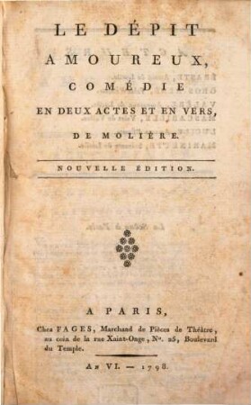 Le dépit amoureux