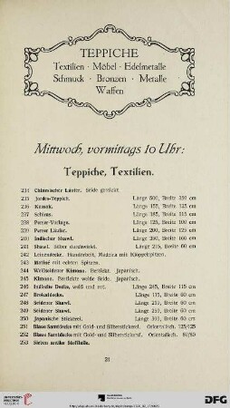 Mittwoch vormittags 10 Uhr (Nr. 234-384)