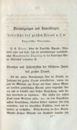 Berichtigungen und Anmerkungen