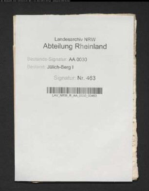 Wallfahrt des Erzbischofs nach AACHEN; Verzeichnis der jülichschen Dörfer und Pflegen, von denen der Erzbischof die Bede verlangt