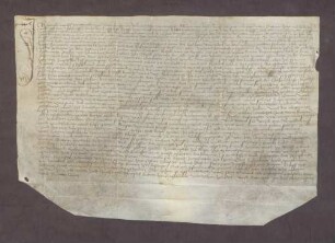 Gültbrief von Einwohnern, der Stadt Ladenburg und der Dörfer Schriesheim, Lützelsachsen, Heddesheim, Käfertal, Neckarhausen und Ilvesheim gegenüber der St. Sebastians-Kirche in Ladenburg.