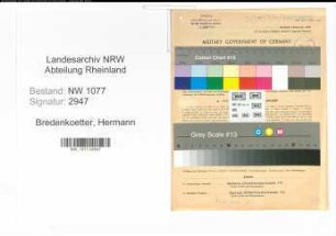 Entnazifizierung Hermann Bredenkoetter , geb. 08.09.1898 (Polizist)