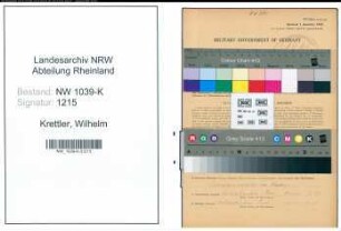 Entnazifizierung Wilhelm Krettler , geb. 22.12.1900 (Beamter)