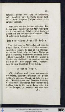 Die venerischen Krystallbläschen.