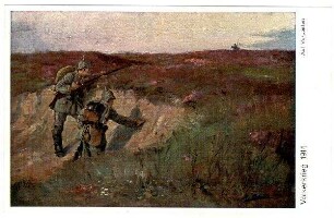 Völkerkrieg 1914 Nr. 59: Auf Vorposten (Mayer)