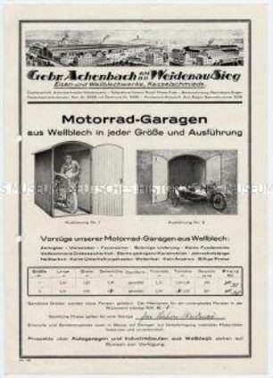 Motorrad-Garagen aus Wellblech in jeder Größe und Ausführung