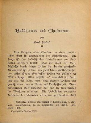 Buddhismus und Christentum