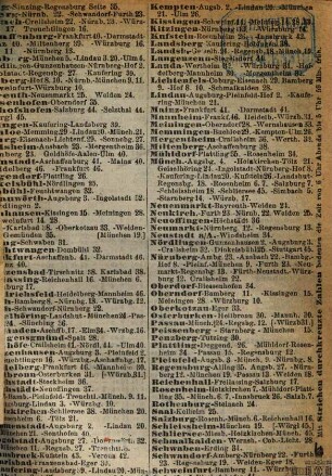 Stahel's Taschen-Fahrplan für Bayern, mit Einschluss der Würzburg-Mannheimer und der Werra-Bahn, der Postanschlüsse etc. : nebst einem Auszuge aus Stahel's Notizzettel über Papiergeld, ein Verzeichniss der gangbaren und werthlosen Cassenbillets, sowie der minderwerthen Gold- und Silbermünzen. 1877, Sommer-Curs