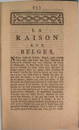 La Raison Aux Belges