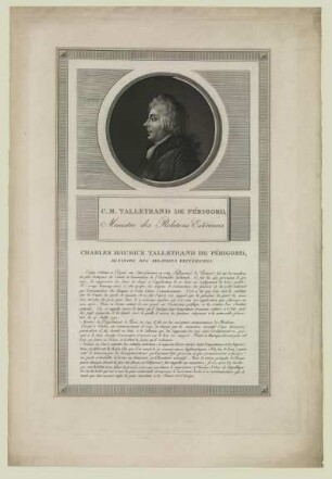 Porträt von Charles Maurice de Talleyrand-Périgord