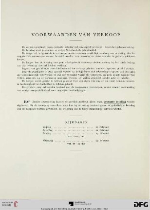 Voorwaarden van verkoop