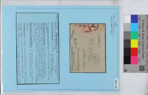 Privat-Feldpostbrief, OKW-Zensur, Schiffsname/Landeinheit: 7. Minensuchflottille M 201, Feldpostnr. 34044; Frankatur, Mi.-Nr.: [Keine]; Poststempel: h 19.9.44. 12; Nebenstempel: Feldpost Dienststelle Feldpost-Nr. […]