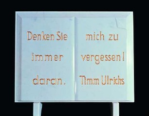 "Objektbuch"/"Denken Sie immer daran" (Timm Ulrichs)