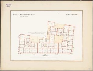 Bebauung der Kaiser-Wilhelm-Straße, Berlin: Grundrisse 2. und 3.OG der nördlichen Grundstücke