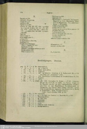 Berichtigungen. Zusätze