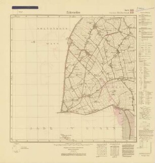 2415 (alte Nr.: 1019) Eckwarden, Meßtischblatt (4cm - Karte)