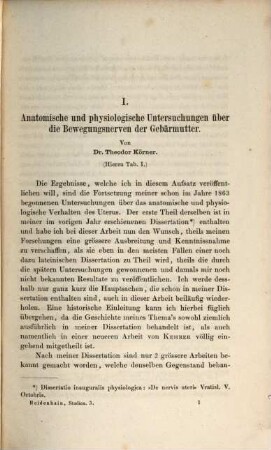 Studien des physiologischen Instituts zu Breslau : Herausg. von Prof. Dr. Rudolf Heidenhain. 3