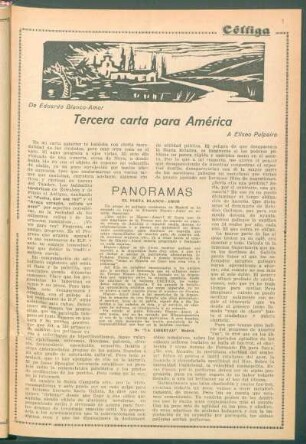 Panoramas : El poeta Blanco-Amor. [De "La Libertad", Madrid.]