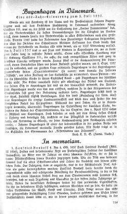 Bugenhagen in Dänemark.