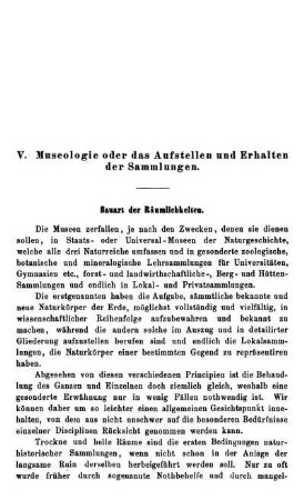 Bauart der Räumlchkeiten.