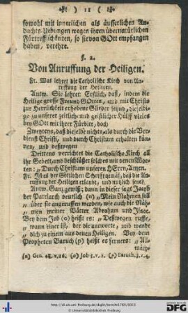 § 2. Von Anruffung der Heiligen.
