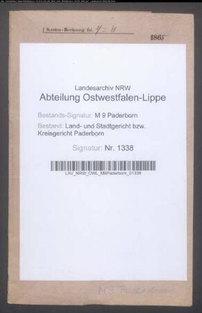 Erblasser: Thiele, Clara, geb. Schlüter: