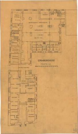 Fischer, Theodor; Stuttgart; Abgeordneten-Kammer - Grundriss EG