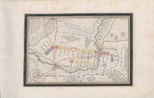 Truppenstellung der Reichsarmee zwischen Sulzfeld und Zaisenhausen.