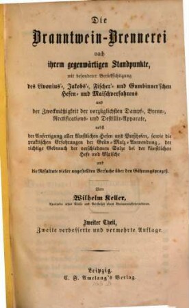 Die Branntwein-Brennerei nach ihrem gegenwärtigen Standpunkte, 2