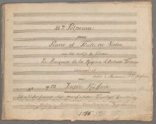Potpourris, Flöte (Violine), Klavier, op. 283, HenK 283. - BSB Mus.Schott.Ha 5155-2