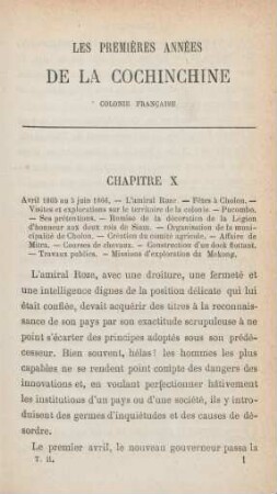 Chapitre X. Avril 1865 au 5 juin 1866. - L'amiral Roze ...