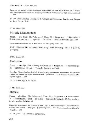 2° Ms. theol. 230 - 259