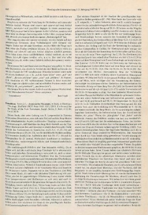 665-667 [Rezension] Donaldson, Terence L., Jesus on the mountain