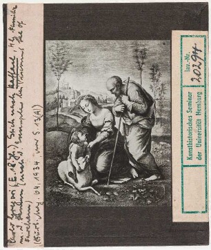 Carlo Gregori: Heilige Familie, Stich nach Raffael