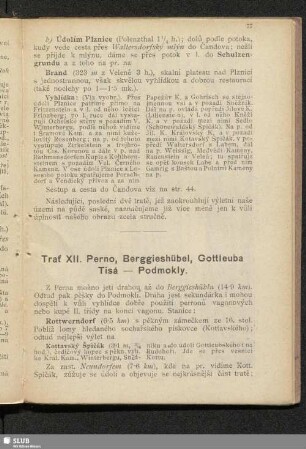 Trať XII. Perno, Berggieshübel, Gottleuba Tisá – Podmokly