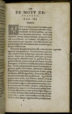 De Motu Depravato. Cap. III.
