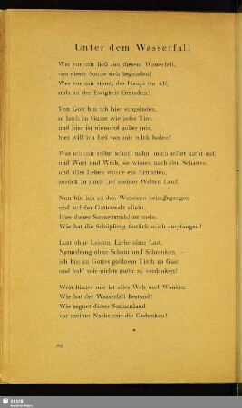 Unter dem Wasserfall