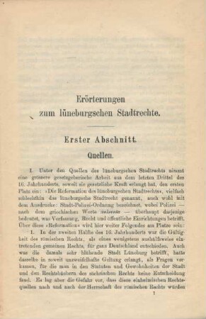 Erster Abschnitt. Quellen.