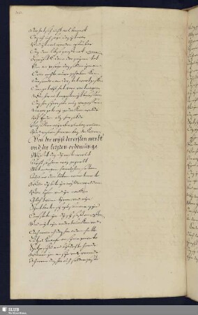 Bl. 306 ff. Von der wyse der ersten werlt vnd der letzten ordenunge