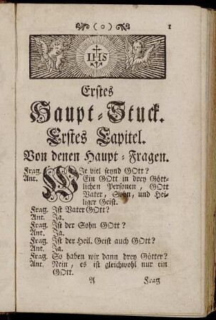 Erstes Capitel. Von denen Haupt-Fragen