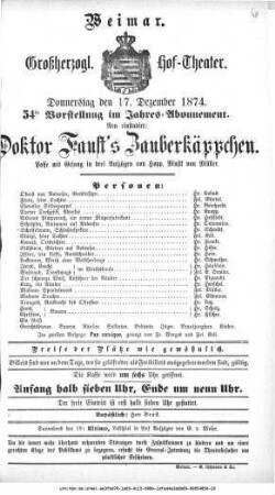 Doktor Faust's Zauberkäppchen