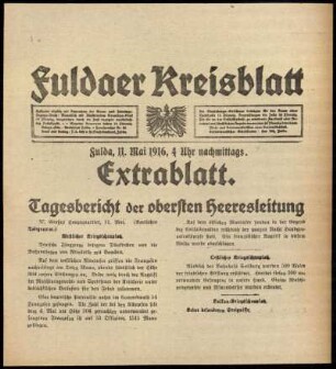 Ausgabe vom Donnerstag, den 11. Mai 1916.