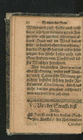 VI. Von der Straffe deß Falls.