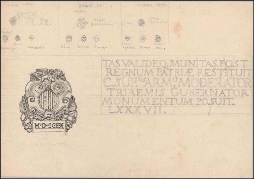 Wappen mit Inschrift