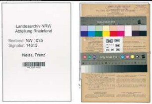 Entnazifizierung Franz Neiss , geb. 29.04.1909 (Bergmann)